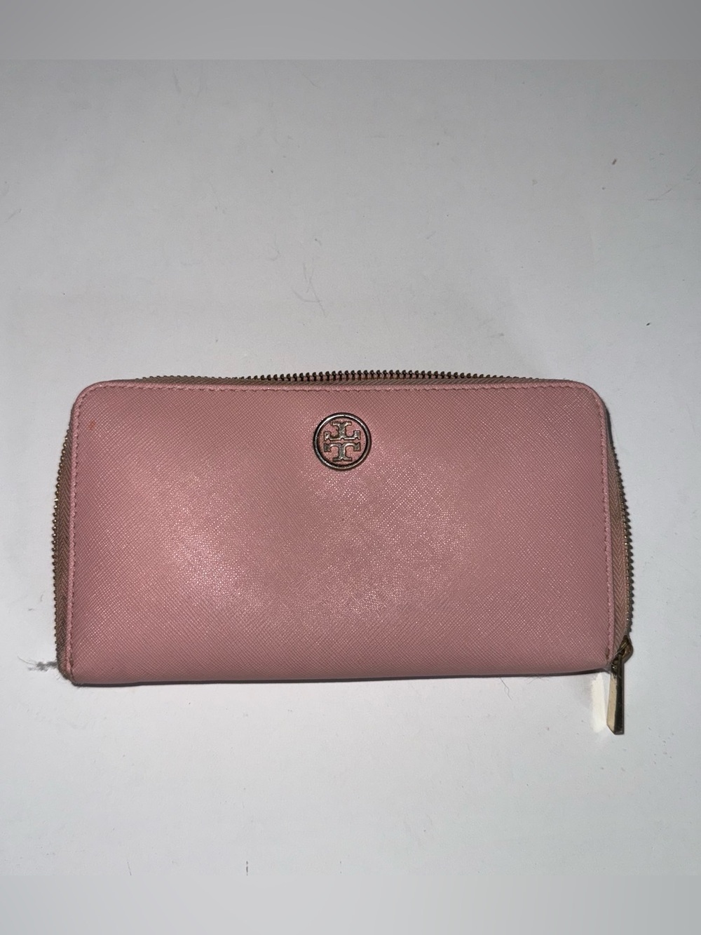 Tory Burch Blush Zip-Around Logo Wallet